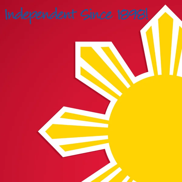 Recorta la tarjeta Filipine Independence Day en formato vectorial . — Vector de stock