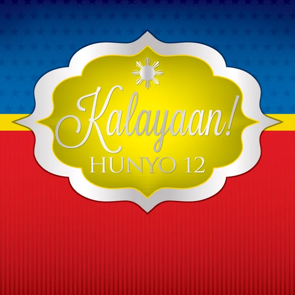 Étiquette élégante carte Philippine Independence Day en format vectoriel . — Image vectorielle