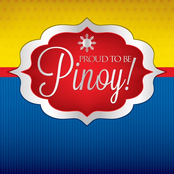 Zarif etiket Filipinler Bağımsızlık günü kartı Vektör formatında. — Stok Vektör