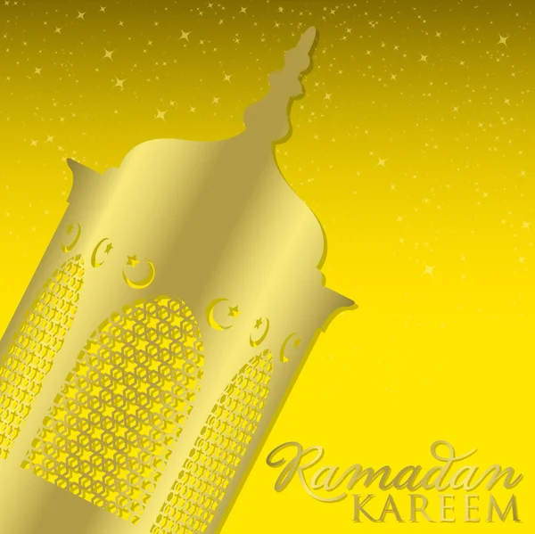 Lantaarn "Ramadan Kareem" (gul Ramadan) kaart in vector forma — Stockvector