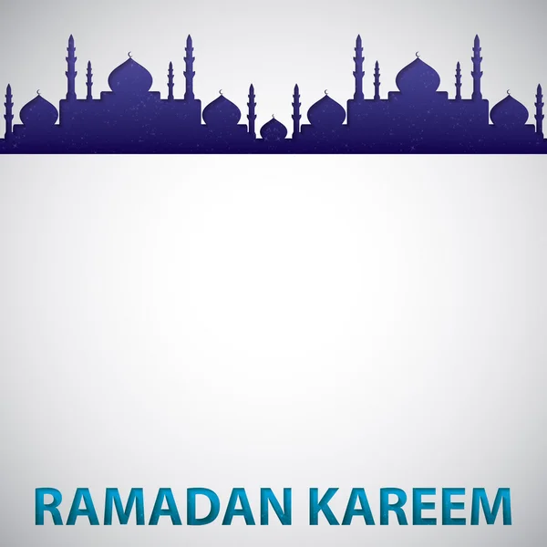 Mosque "Ramadan Kareem" (Ramadán Generoso) tarjeta en formato vectorial — Archivo Imágenes Vectoriales