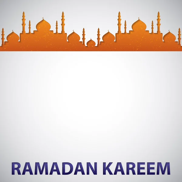 Mecset "ramadan kareem" (nagylelkű ramadan) kártya vektoros formátumban — Stock Vector