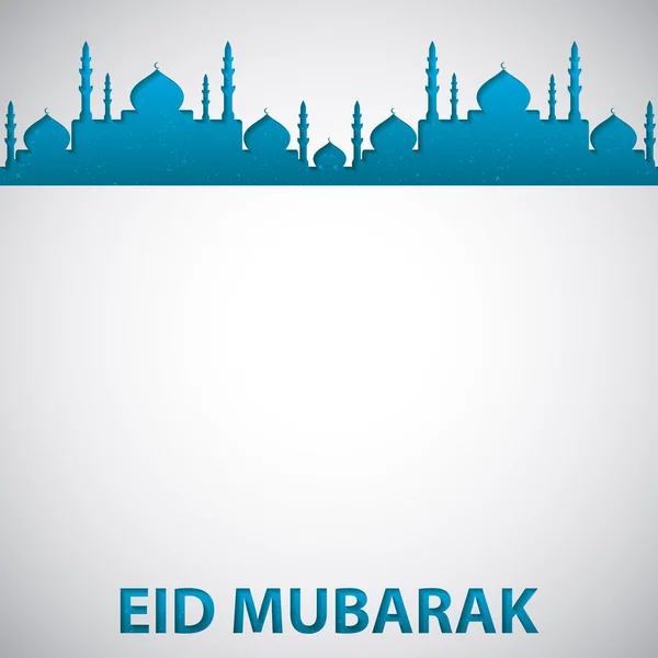 Cami "eid mubarak" Vektör formatında (mübarek bayram) kartı. — Stok Vektör