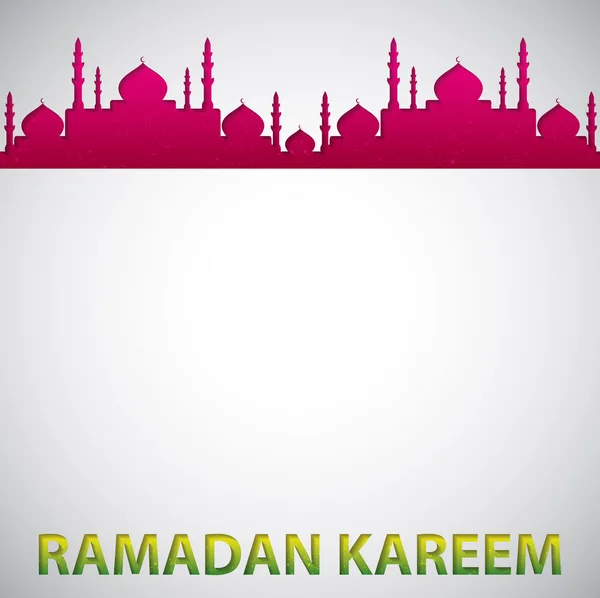 Moschee-Karte "Ramadan Kareem" (großzügiger Ramadan) im Vektorformat — Stockvektor