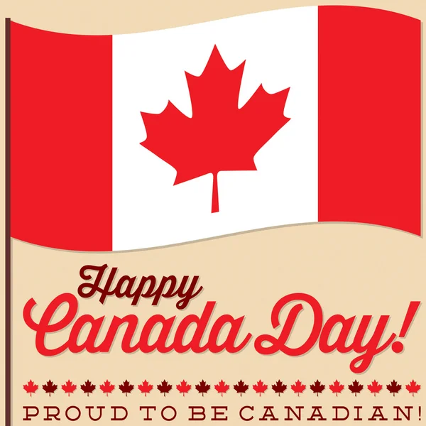 Σημαία κάρτα ημέρα του Καναδά σε διανυσματική μορφή. — Διανυσματικό Αρχείο