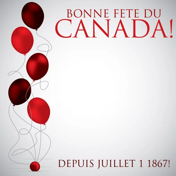Carte de la fête du Canada en ballon en format vectoriel . — Image vectorielle