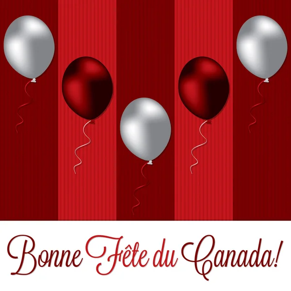 Carte de la fête du Canada en ballon en format vectoriel . — Image vectorielle