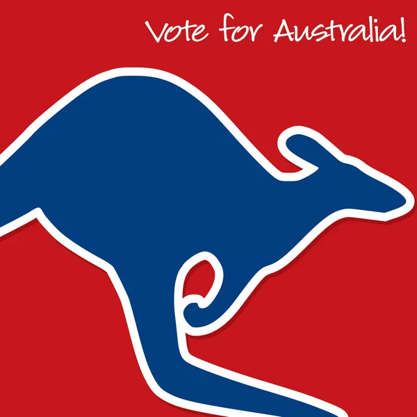 Tarjeta electoral australiana en formato vectorial . — Vector de stock