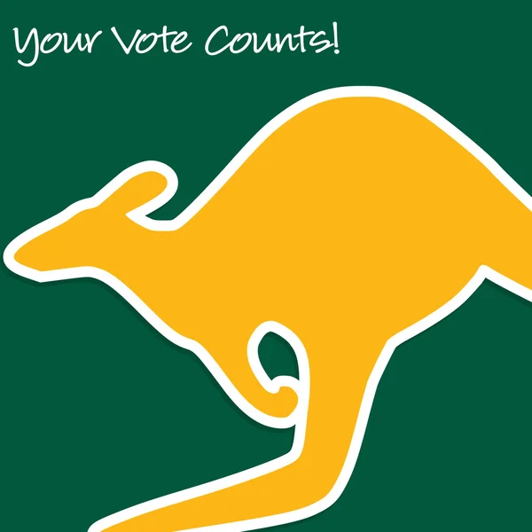 Tarjeta electoral australiana en formato vectorial . — Vector de stock