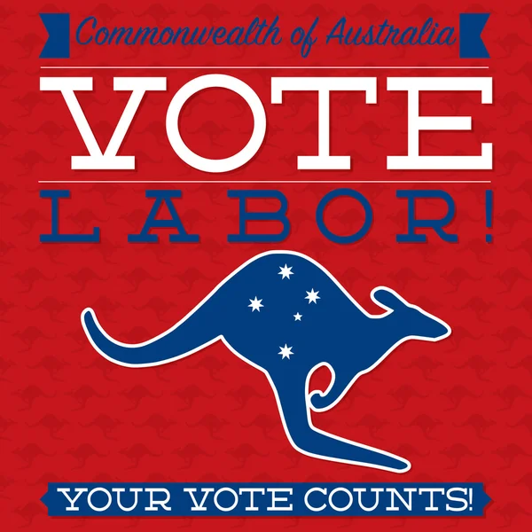 Avustralya seçim kartı Vektör formatında. — Stok Vektör
