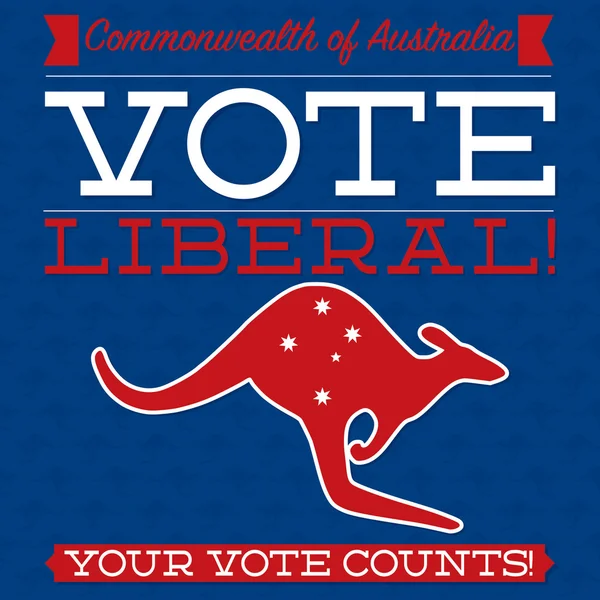 Tarjeta electoral australiana en formato vectorial . — Vector de stock