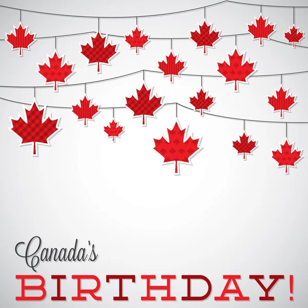 Συμβολοσειρά αφήνει κάρτα ημέρα του Καναδά σε διανυσματική μορφή. — Διανυσματικό Αρχείο