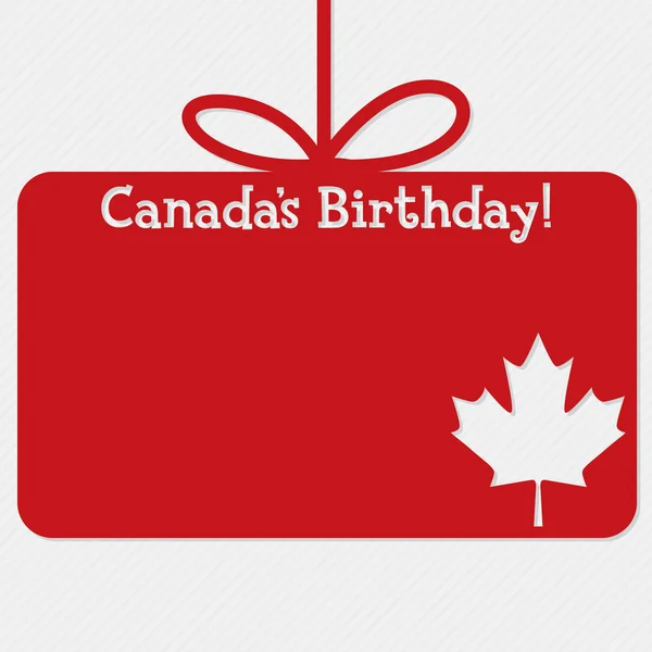 Canada Day cut out tag card in vector format. — Stock Vector