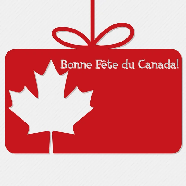 Carte-étiquette découpée de la fête du Canada en format vectoriel . — Image vectorielle