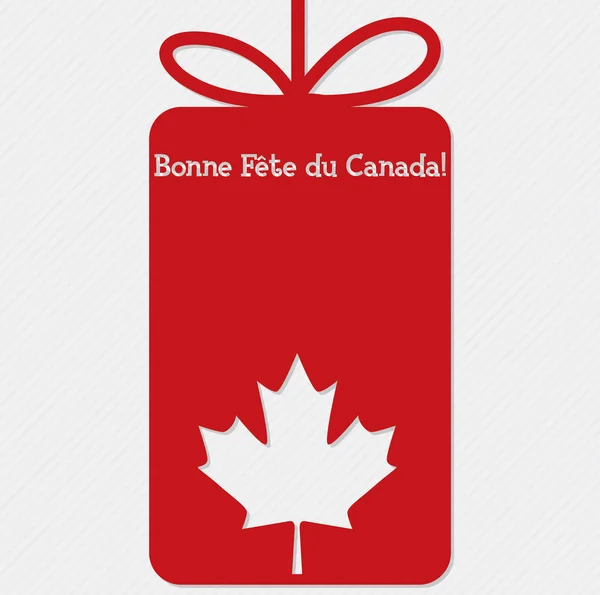 Carte-étiquette découpée de la fête du Canada en format vectoriel . — Image vectorielle