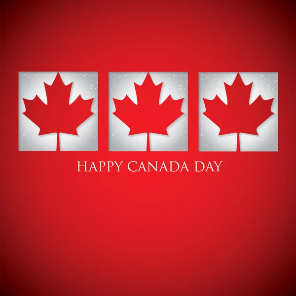 Finestra Canada Day card in formato vettoriale . — Vettoriale Stock