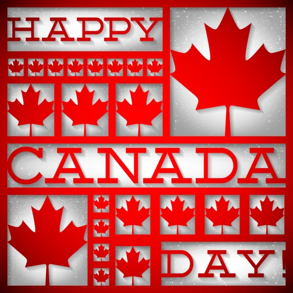 Window Canada Day card in vector format. — Stock Vector