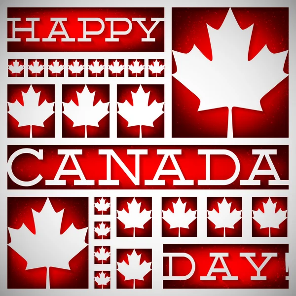 Παράθυρο κάρτα ημέρα του Καναδά σε διανυσματική μορφή. — Διανυσματικό Αρχείο