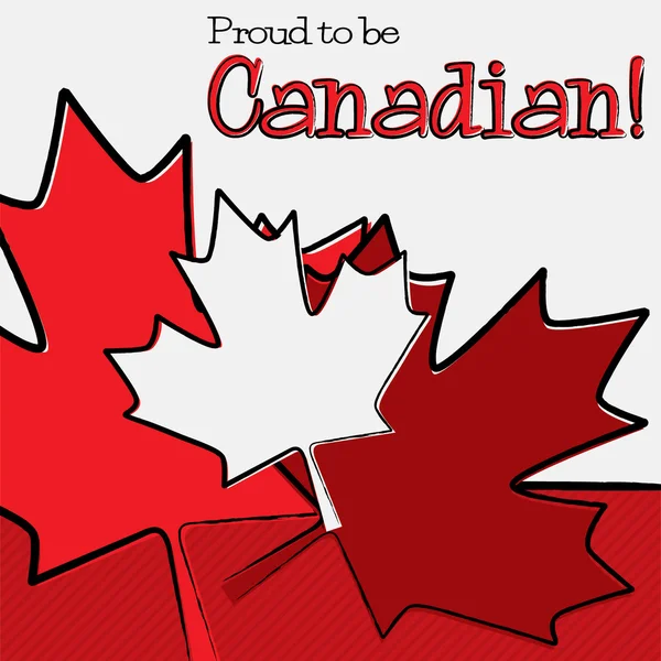 Carta Canada Day disegnata a mano in formato vettoriale . — Vettoriale Stock