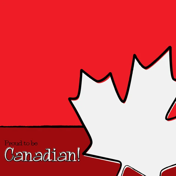 Carta Canada Day disegnata a mano in formato vettoriale . — Vettoriale Stock