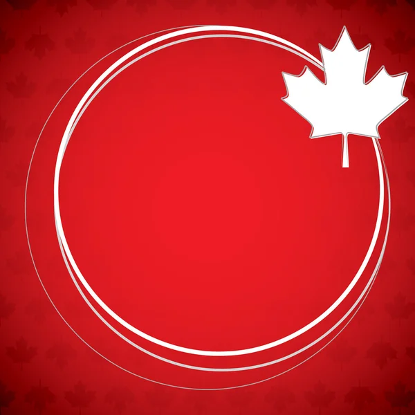 Kruhu den Kanada javorový list karta ve vektorovém formátu. — Stockový vektor