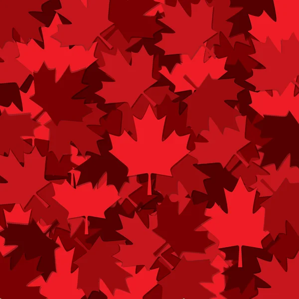 Patrón de dispersión de hoja de arce canadiense en formato vectorial . — Vector de stock