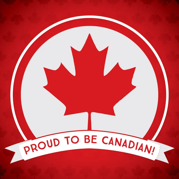 Κύκλος ημέρα του Καναδά maple leaf κάρτα σε διανυσματική μορφή. — Διανυσματικό Αρχείο
