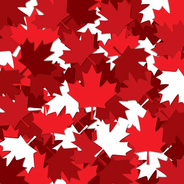 Patrón de dispersión de hoja de arce canadiense en formato vectorial . — Vector de stock