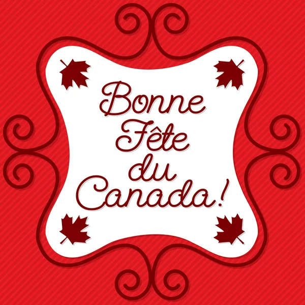Doodle keret Kanada nap maple leaf kártya vektoros formátumban. — Stock Vector