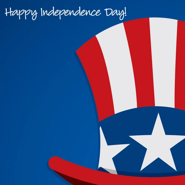 Uncle Sam hat Tarjeta del día de la independencia en formato vectorial . — Vector de stock