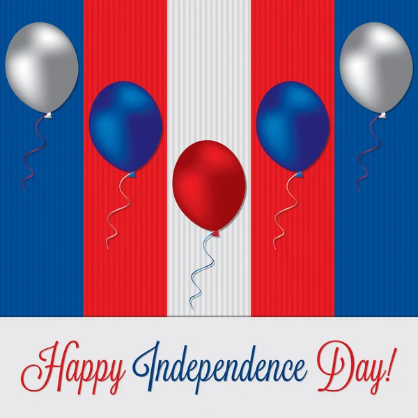 Balloon Independence Day card in vector format. — Stock Vector