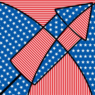 Parlak soyut 4 Temmuz kraker Vektör formatında.