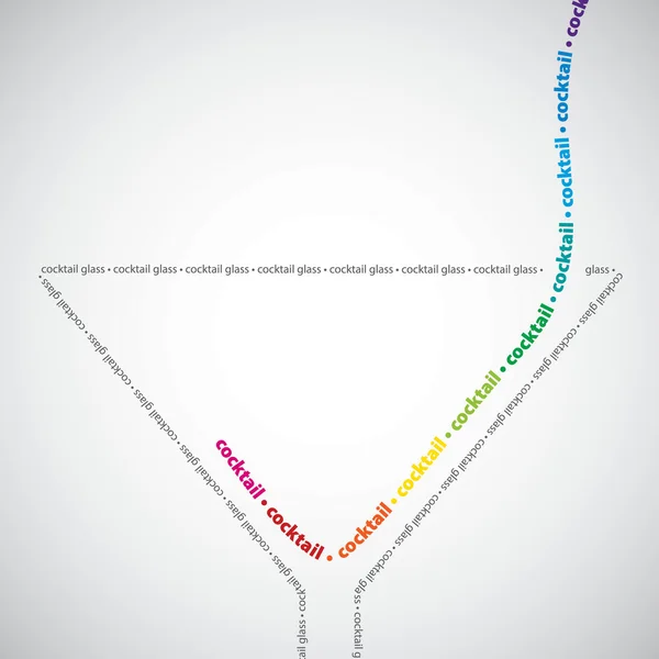 Cocktail lumineux à base de mots — Image vectorielle