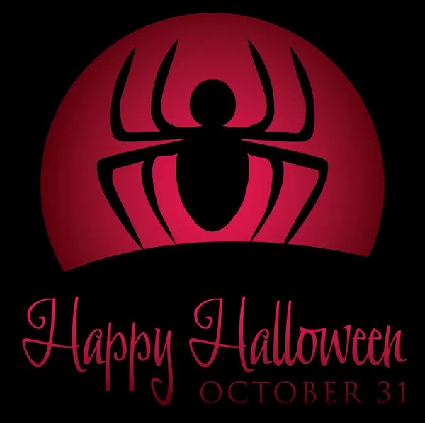 Spider halloween kort — Stock vektor