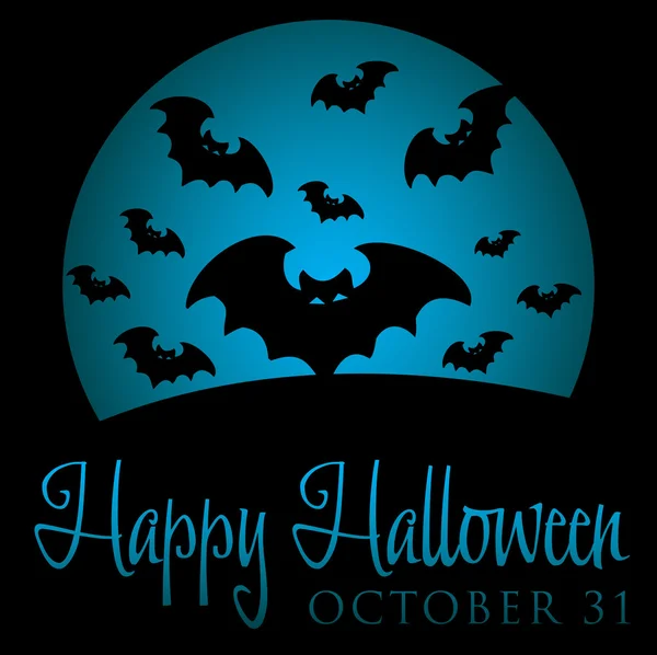 Bat halloween-kort — Stock vektor