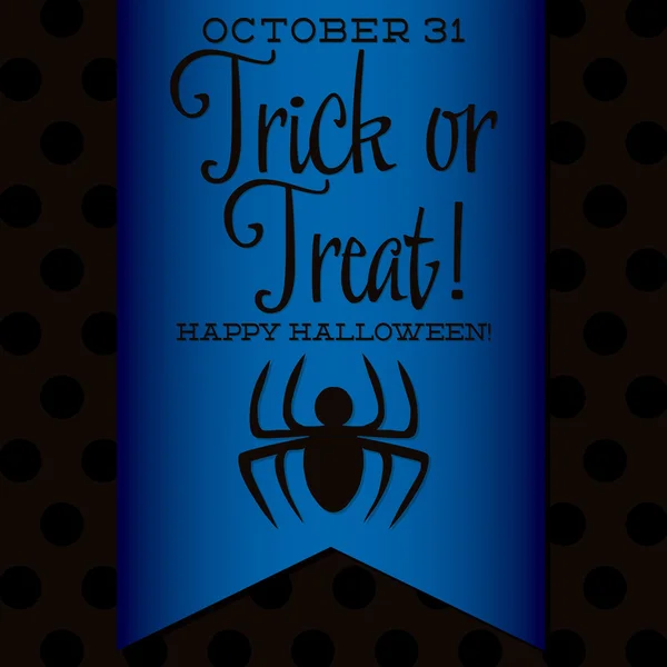 Spider Halloween carte de ceinture — Image vectorielle