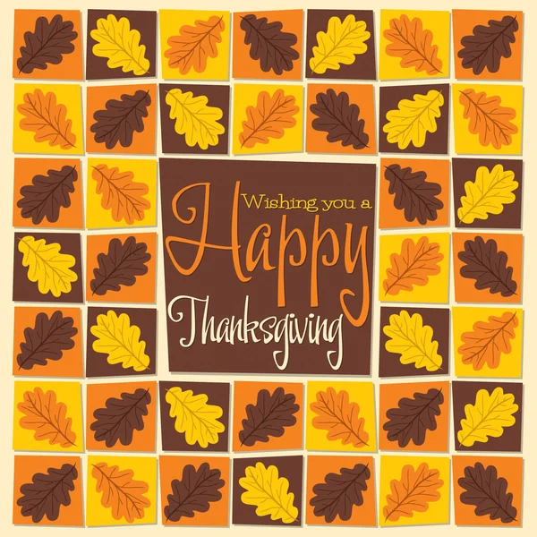 Mosaïque lumineuse Carte de Thanksgiving — Image vectorielle