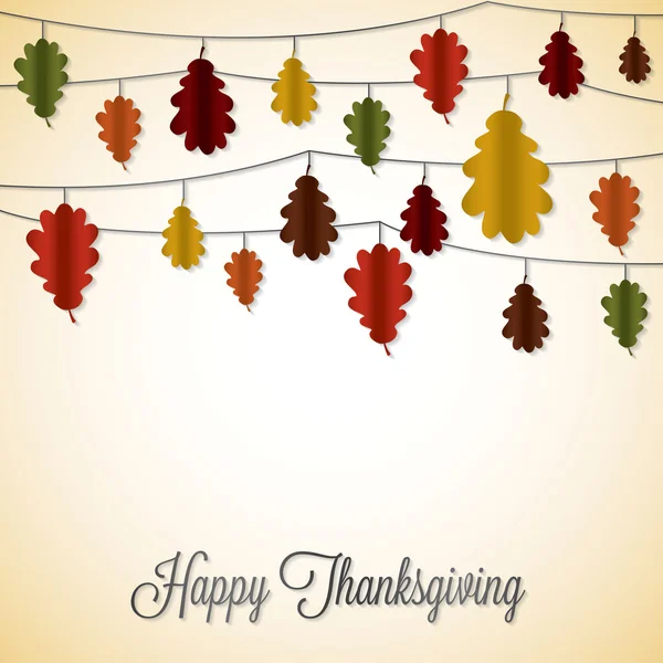 Elegante tekenreeks Thanksgiving kaart — Stockvector