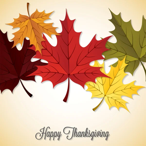 Maple leaf Thanksgiving kaart — Stockvector