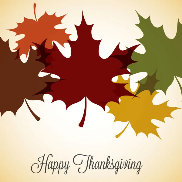 Maple leaf Thanksgiving kaart — Stockvector