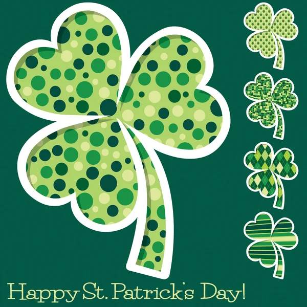 Retro St. Patrick dzień koniczynki w formacie wektorowym. — Wektor stockowy