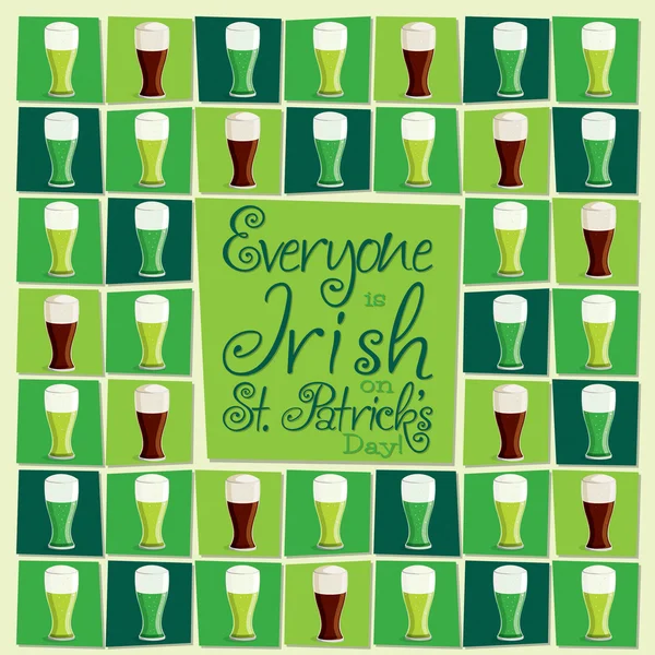 Mosaik funky st. patrick 's day card im vektorformat. — Stockvektor