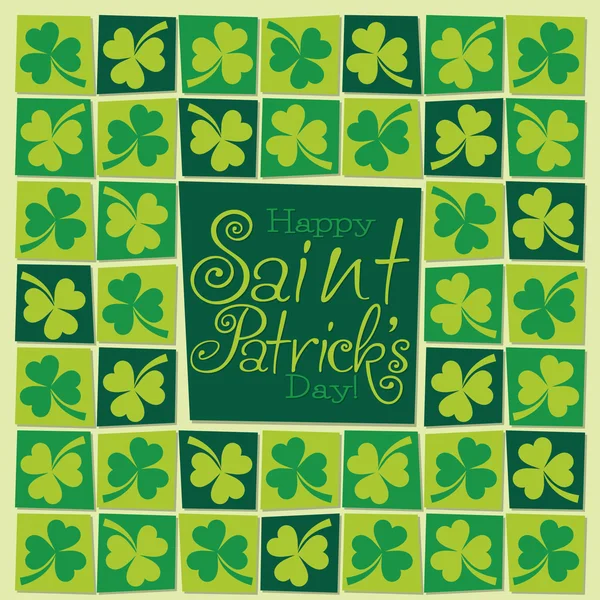 Mozaika funky karty St Patrick's Day w formacie wektorowym. — Wektor stockowy