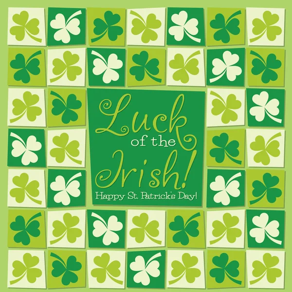 Mosaiska funky St Patrick's Day card i vektorformat. — Stock vektor