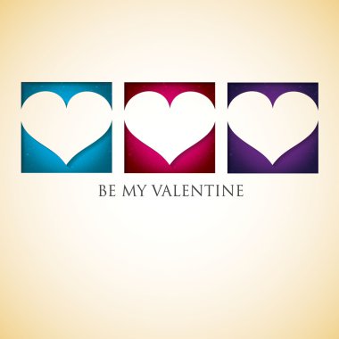 Sevgililer günü kartı Vektör formatında kalp kesip.