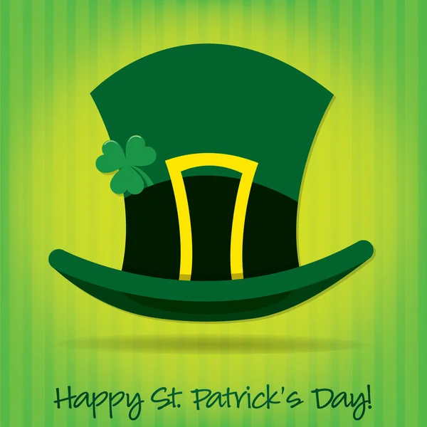 Leprechaun's hat St Patrick's Day card i vektorformat. — Stock vektor