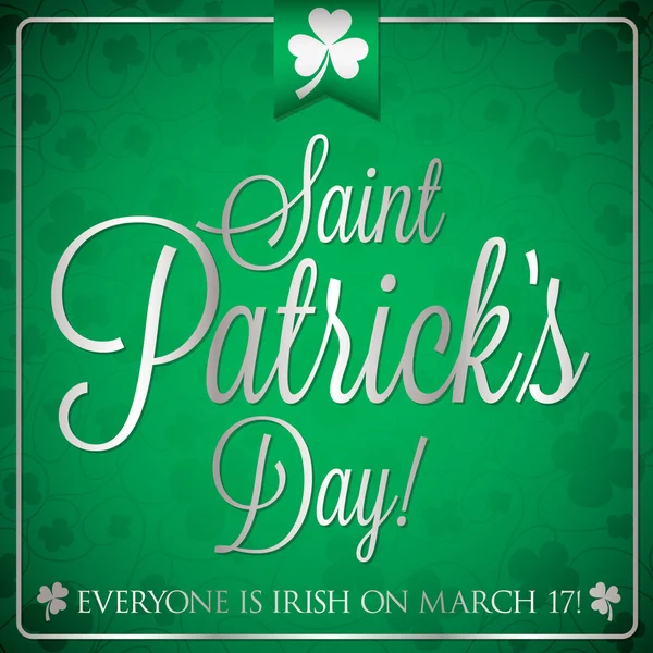 Carte typographique de la Saint Patrick en format vectoriel — Image vectorielle