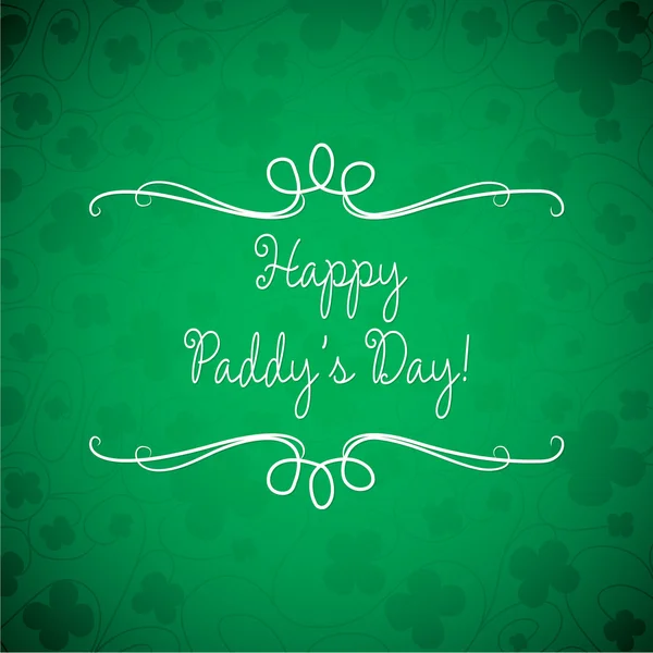 Swirl typographic St. Patrick's Day card in vector format. — Stock Vector