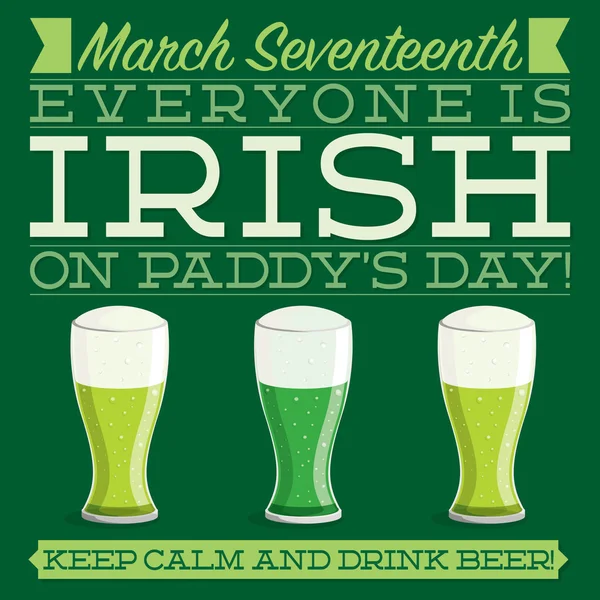 Typograficzne retro St. Patrick's Day karty w formacie wektorowym. — Wektor stockowy