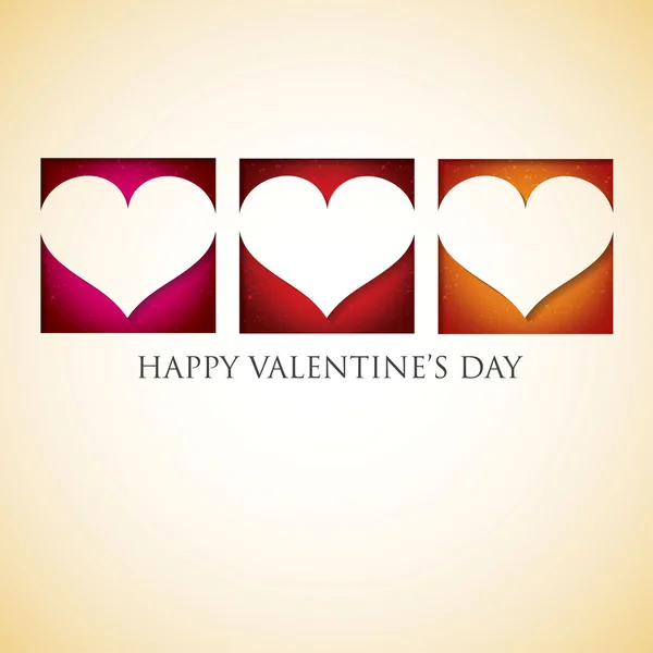 Heart cut out Valentine's Day card in vector format. — Stock Vector